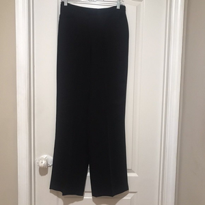 Tribal Women's Black Dress Pants Size‎ 6 Black Flat Front Side Zip Straight Leg